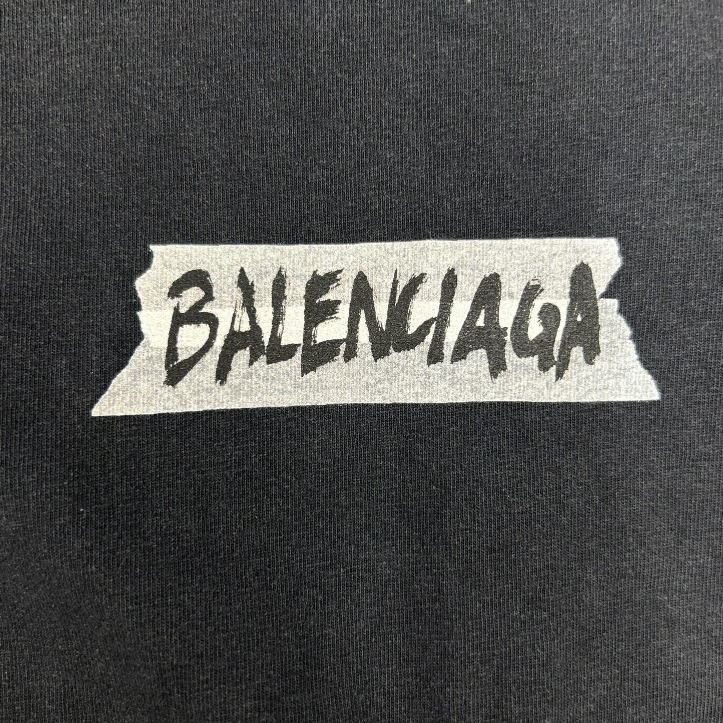 BALENCIAGA バレンシアガ 25年 764235 マスキングテープ デストロイ加工 Tシャツ トップス