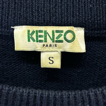 KENZO ケンゾー F765PU2313LD ネイビー ウール ロゴ セーター トップス
