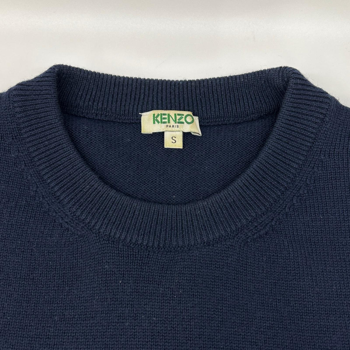 KENZO ケンゾー F765PU2313LD ネイビー ウール ロゴ セーター トップス