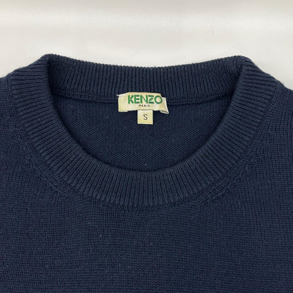 KENZO ケンゾー F765PU2313LD ネイビー ウール ロゴ セーター トップス