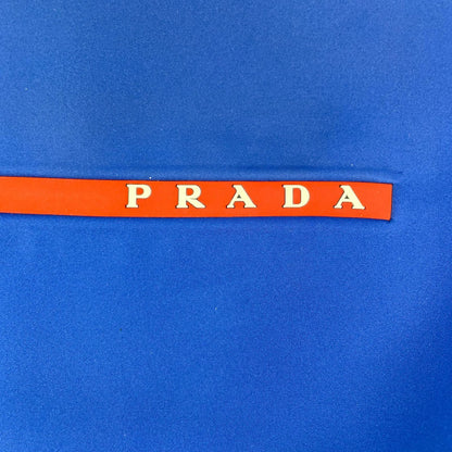 PRADA SPORT プラダスポーツ 20年 SJN261 ブルー テクニカルファブリック ツートーン ロゴ ニット スウェットシャツ トップス