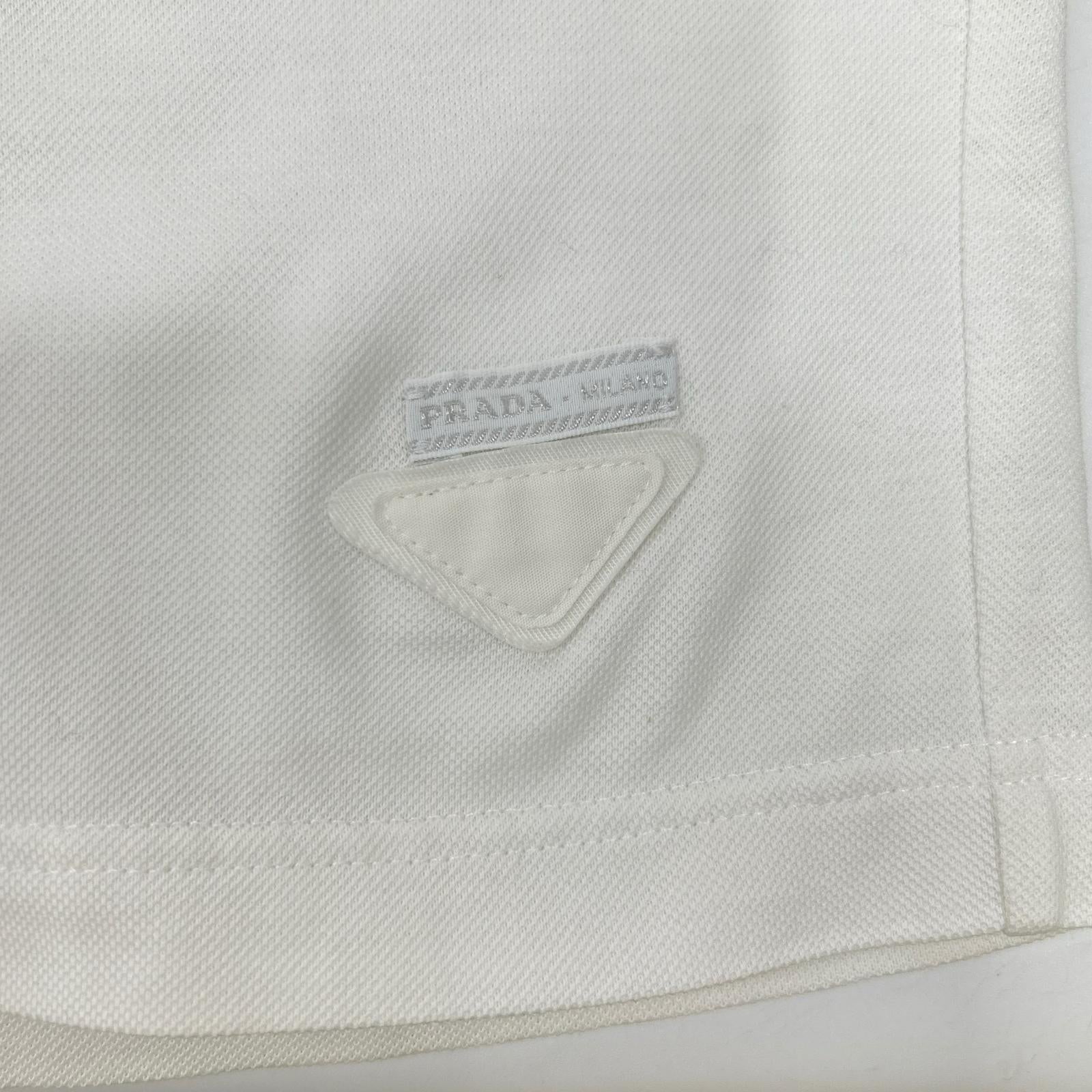 PRADA プラダ 23年 UJP220 ホワイト コットン ショートパンツ ボトムス