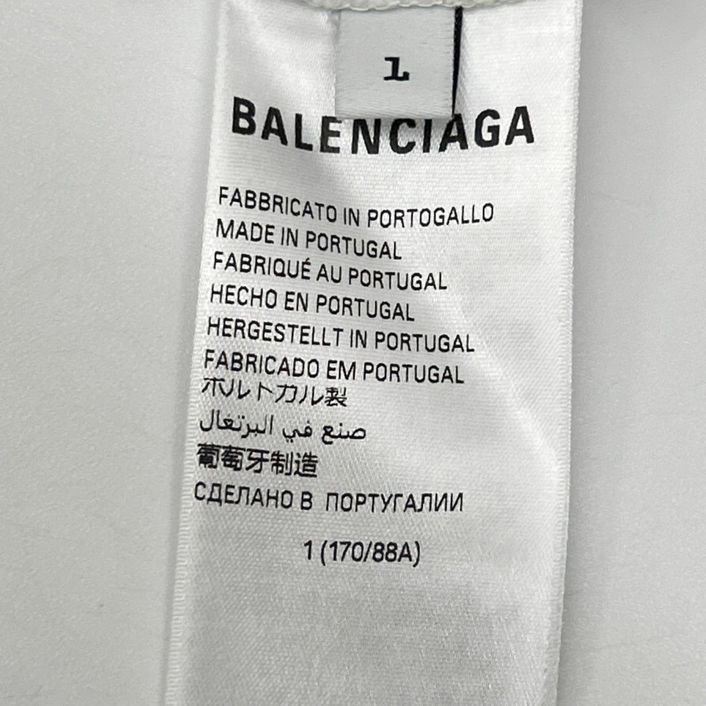 BALENCIAGA バレンシアガ 24年 787349 ライトグレー I LOVE PARIS Tシャツ トップス