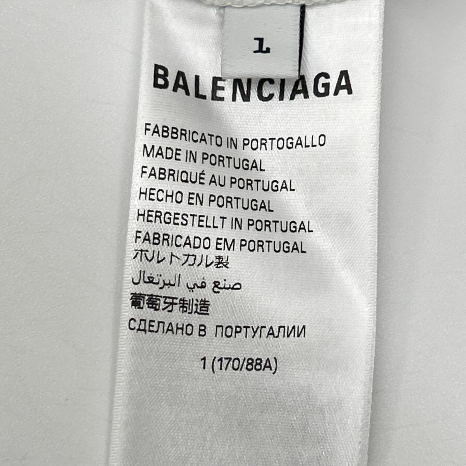 BALENCIAGA バレンシアガ 24年 787349 ライトグレー I LOVE PARIS Tシャツ トップス