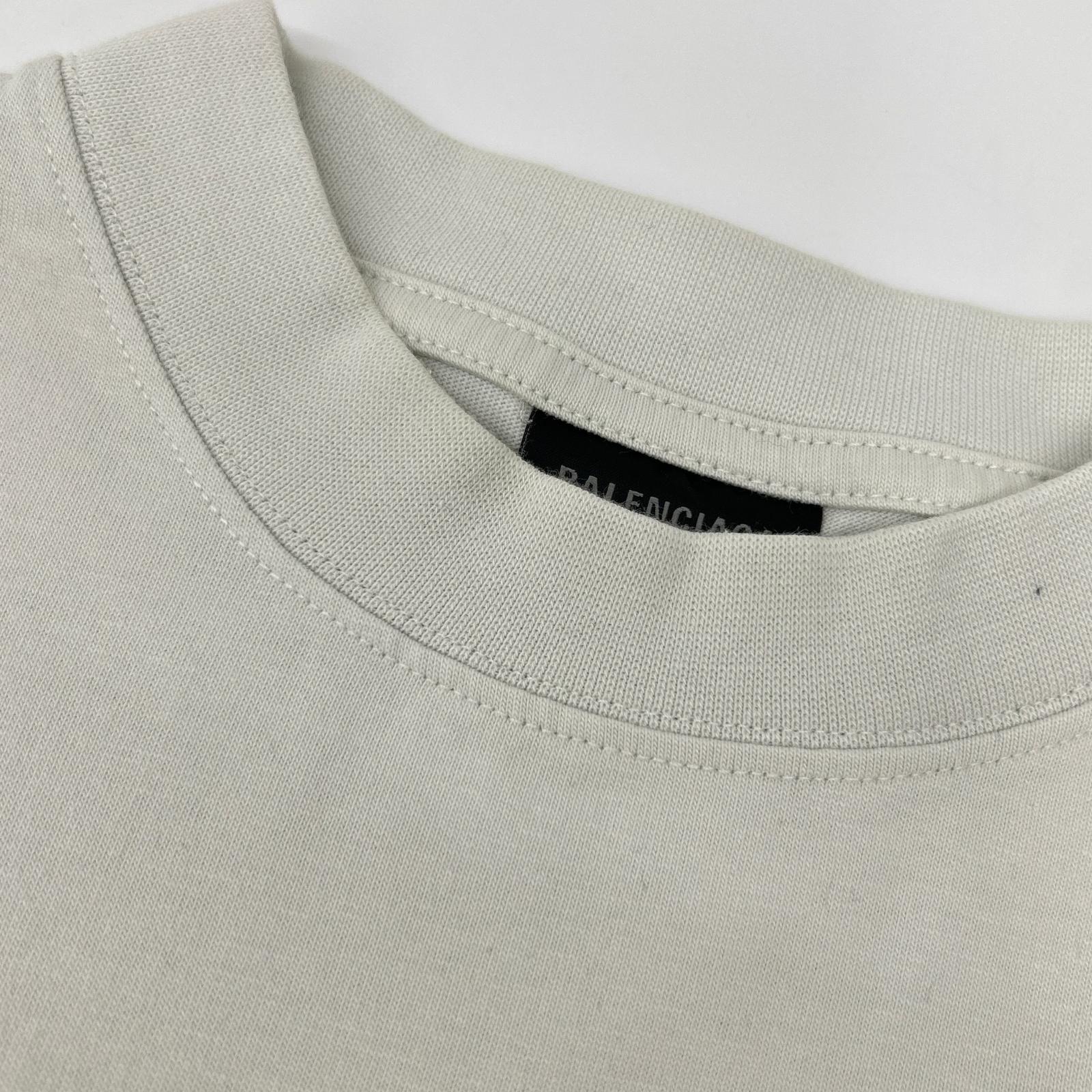 BALENCIAGA バレンシアガ 24年 787349 ライトグレー I LOVE PARIS Tシャツ トップス