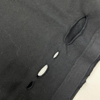 BALENCIAGA バレンシアガ 21年 651795 ブラック デストロイ加工 Tシャツ トップス