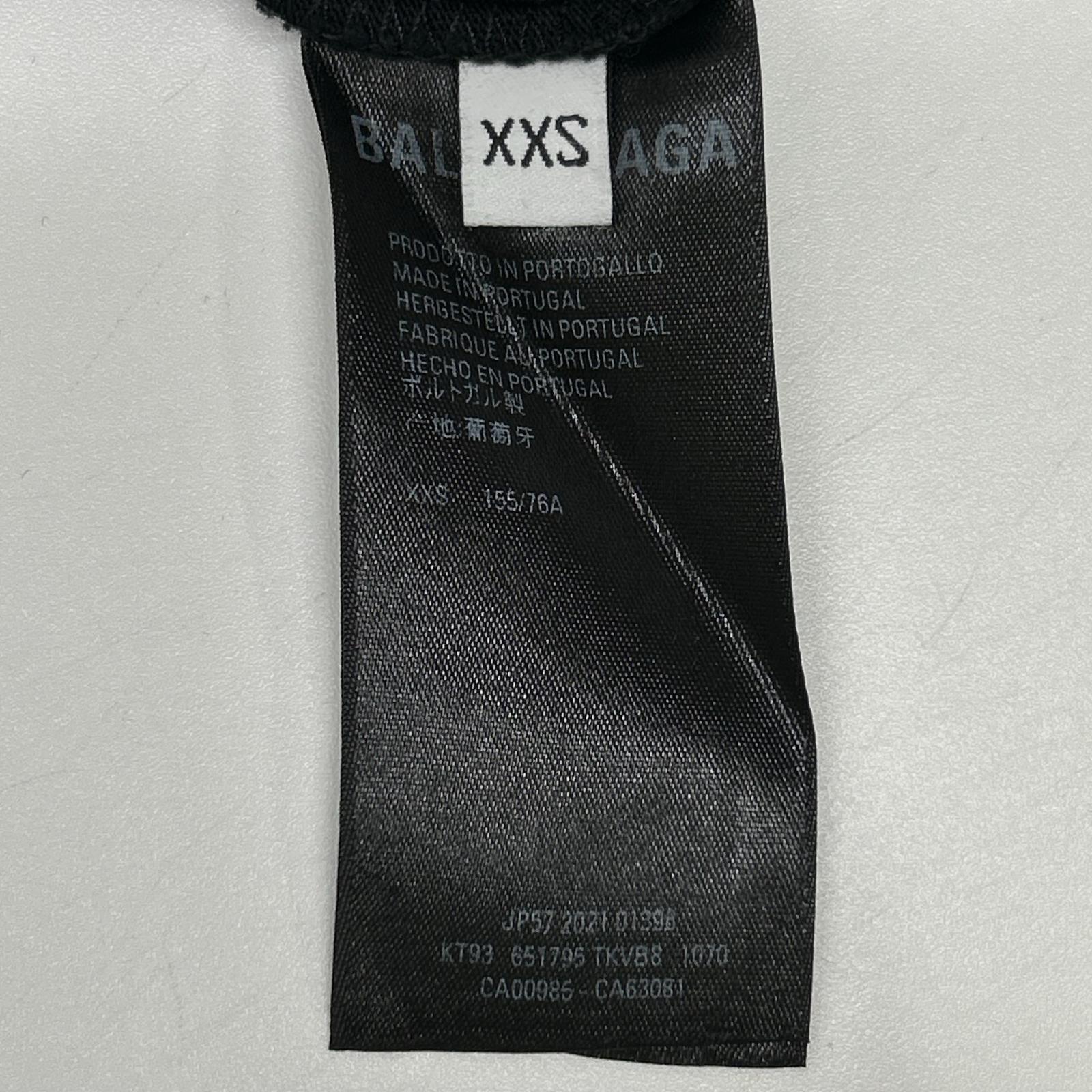BALENCIAGA バレンシアガ 21年 651795 ブラック デストロイ加工 Tシャツ トップス