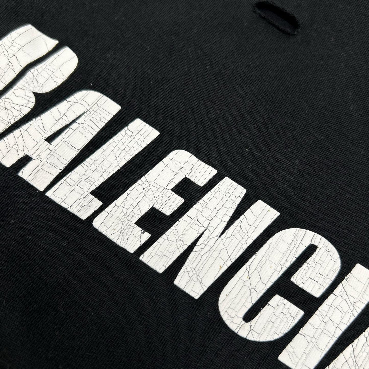 BALENCIAGA バレンシアガ 21年 651795 ブラック デストロイ加工 Tシャツ トップス