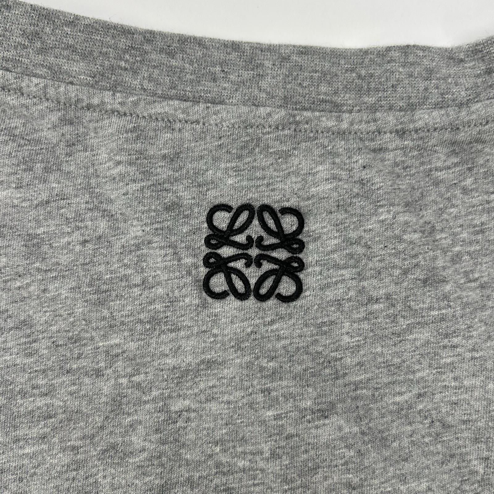 LOEWE ロエベ H526Y22XBB グレー グラフィックプリント ロゴ Tシャツ トップス