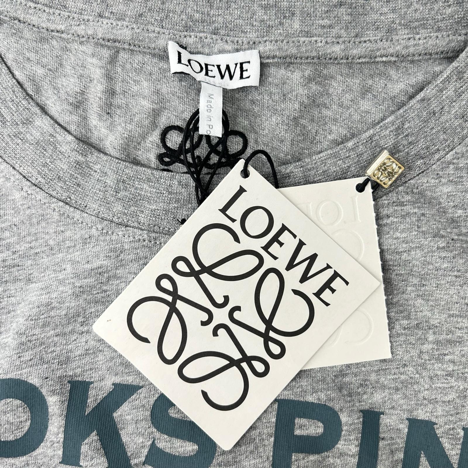 LOEWE ロエベ H526Y22XBB グレー グラフィックプリント ロゴ Tシャツ トップス