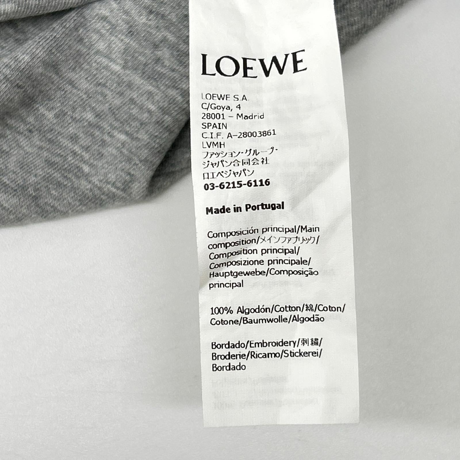 LOEWE ロエベ H526Y22XBB グレー グラフィックプリント ロゴ Tシャツ トップス