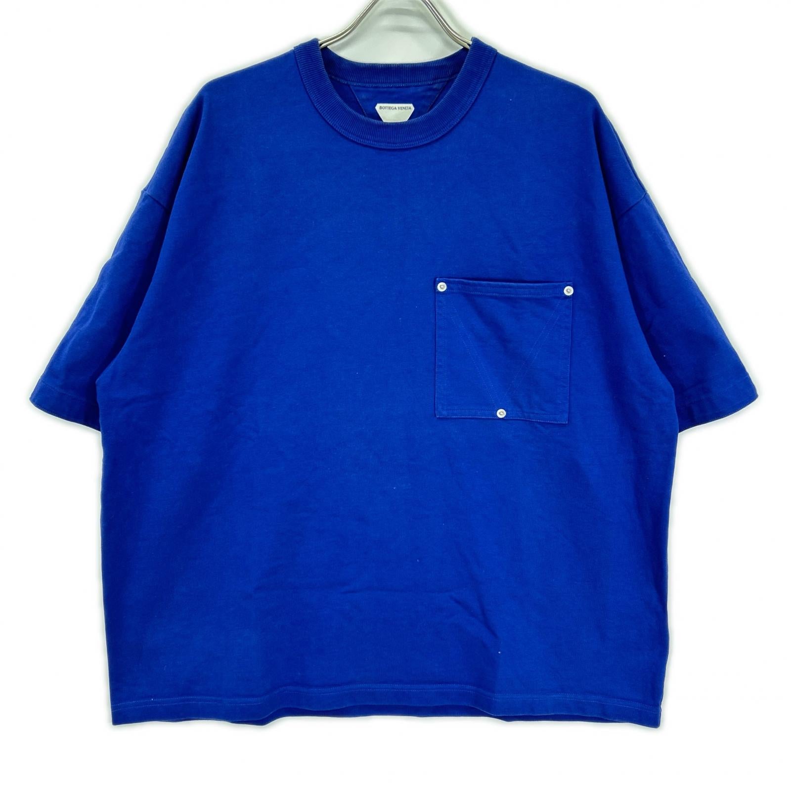 BOTTEGA VENETA ボッテガヴェネタ 773598 ブルー Vステッチ ポケット Tシャツ トップス