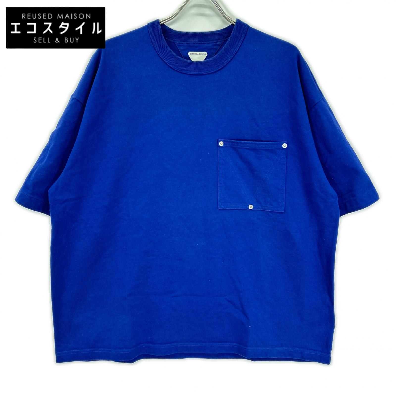 BOTTEGA VENETA ボッテガヴェネタ 773598 ブルー Vステッチ ポケット Tシャツ トップス