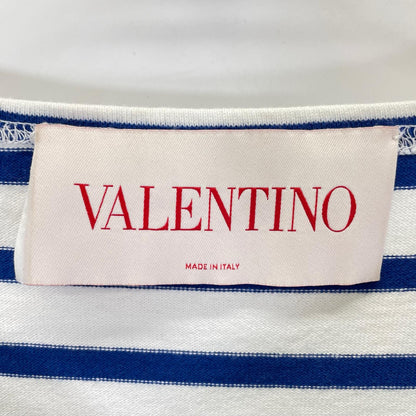 VALENTINO ヴァレンティノ 6V3MG16RAPV ブルー ボーダー ロングスリーブ カットソー トップス