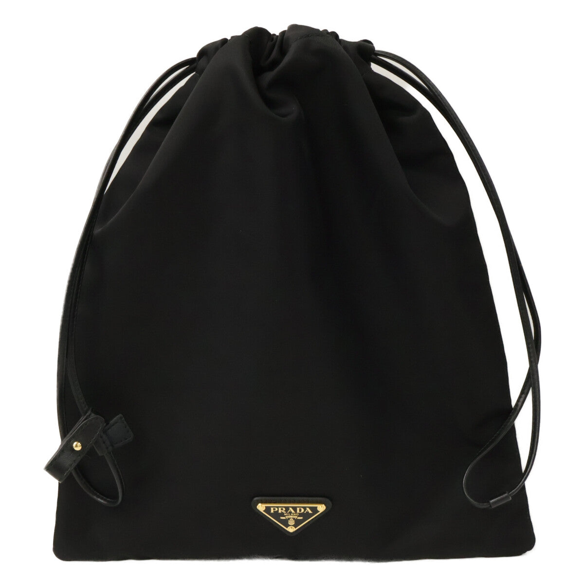 PRADA プラダ 美品 1NK001 Re-Nylon トライアングルロゴ ドローストリング ウィッシュポーチ ハンドバッグ