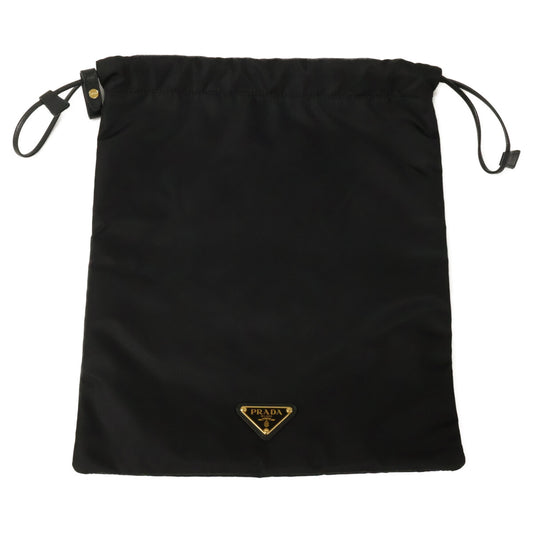 PRADA プラダ 美品 1NK001 Re-Nylon トライアングルロゴ ドローストリング ウィッシュポーチ ハンドバッグ