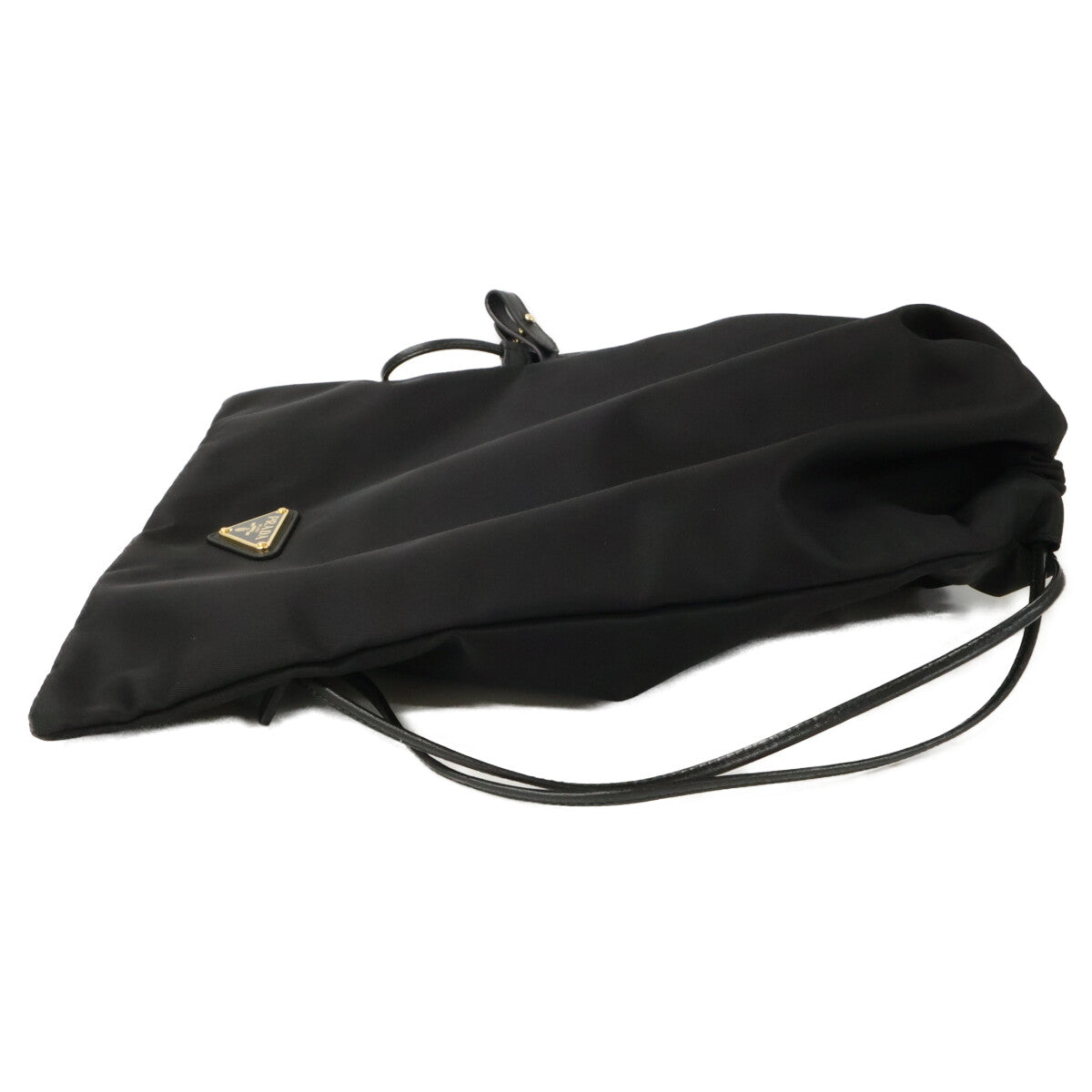 PRADA プラダ 美品 1NK001 Re-Nylon トライアングルロゴ ドローストリング ウィッシュポーチ ハンドバッグ