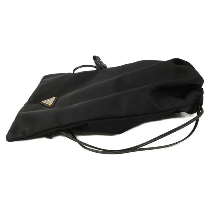 PRADA プラダ 美品 1NK001 Re-Nylon トライアングルロゴ ドローストリング ウィッシュポーチ ハンドバッグ