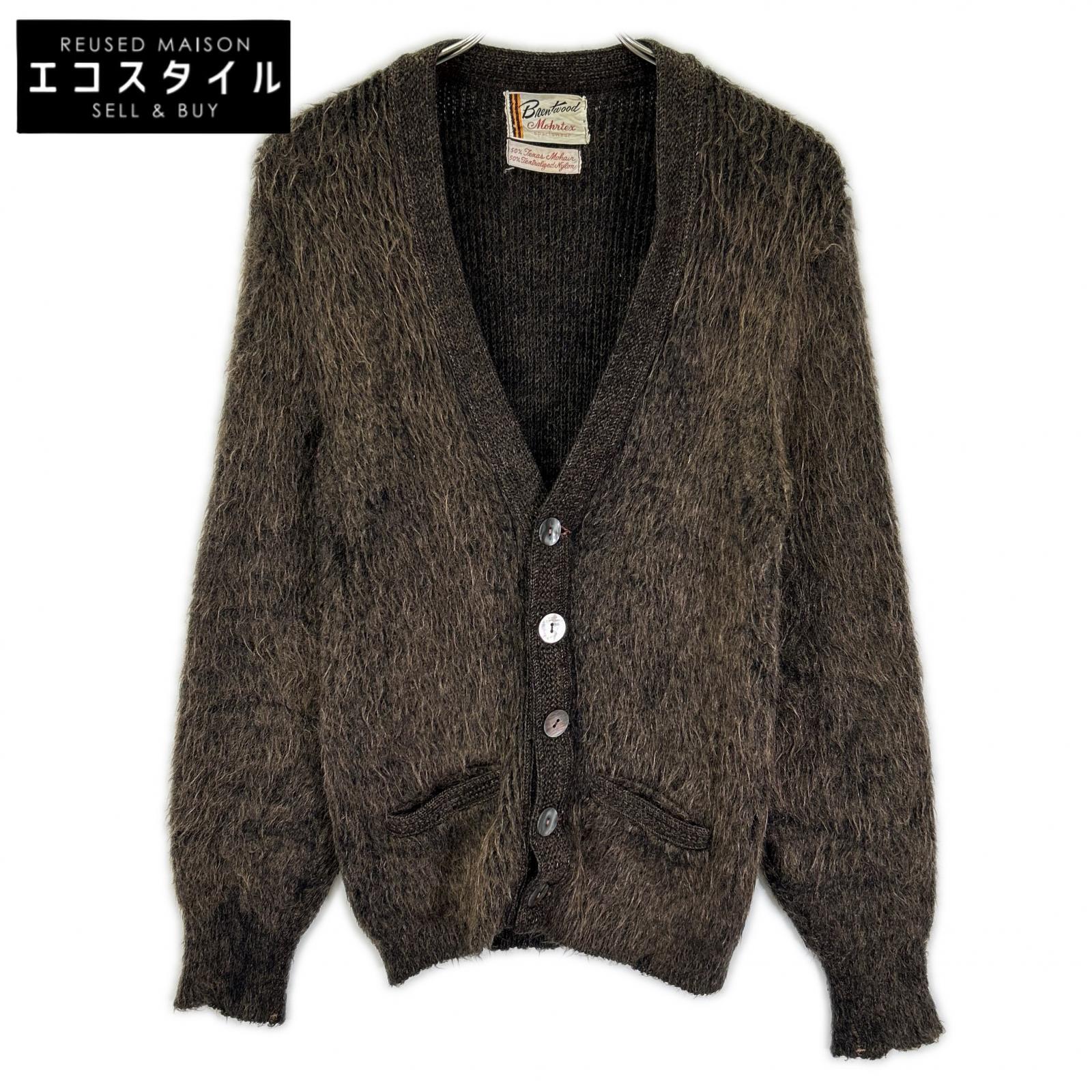 VINTAGE ヴィンテージ 【Brentwood】60s ブラウン モヘア カーディガン トップス