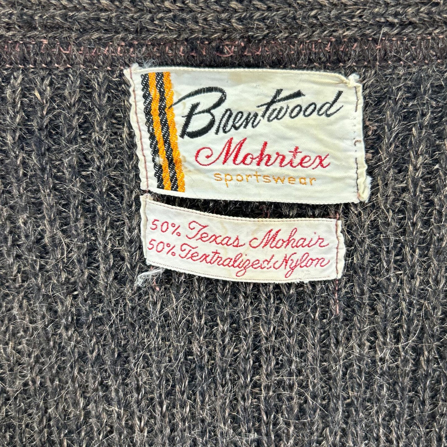 VINTAGE ヴィンテージ 【Brentwood】60s ブラウン モヘア カーディガン トップス