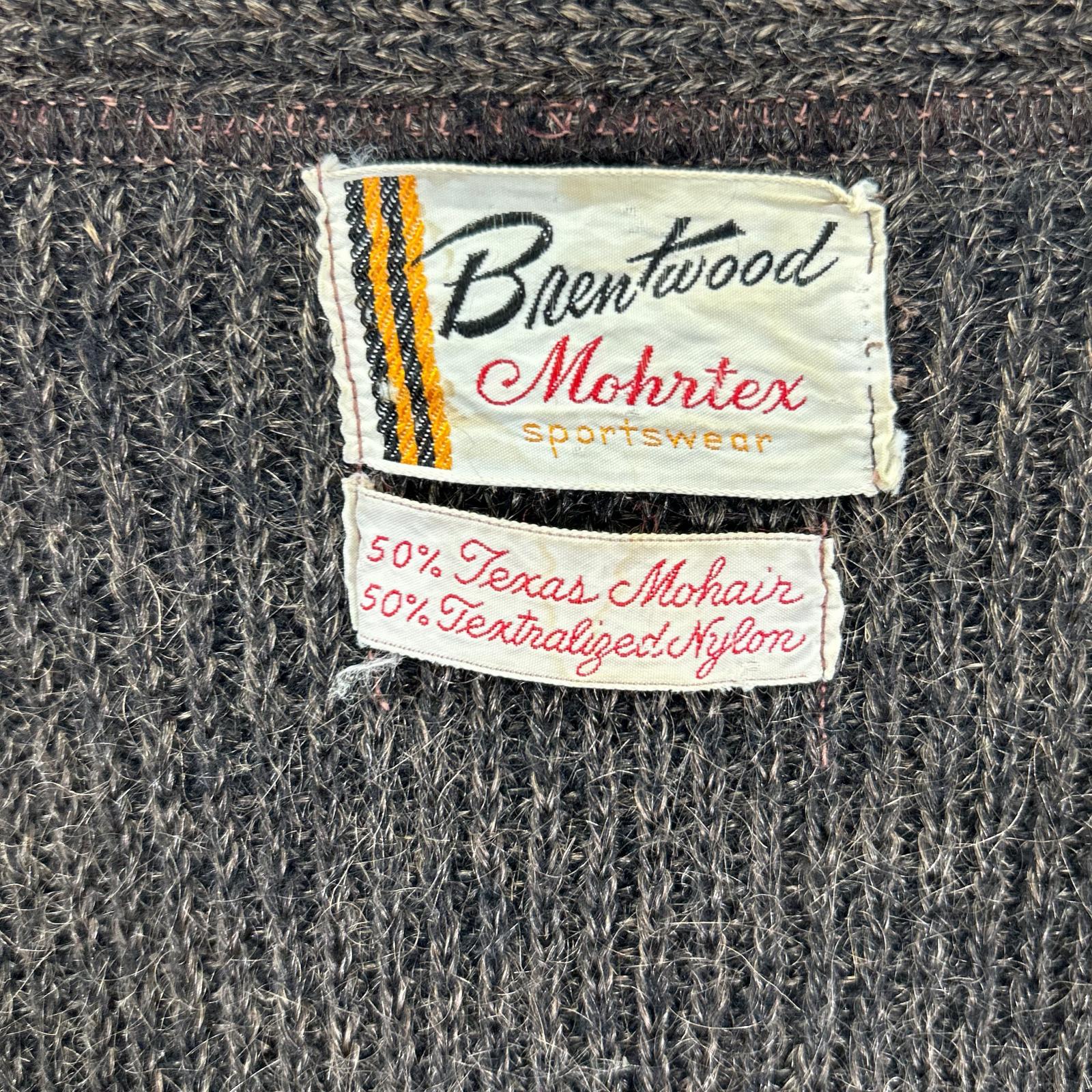 VINTAGE ヴィンテージ 【Brentwood】60s ブラウン モヘア カーディガン トップス