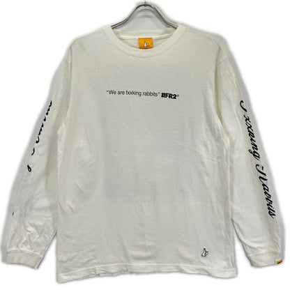 FR2 エフアールツー ホワイト 白貂を抱く貴婦人プリント 長袖Tシャツ トップス