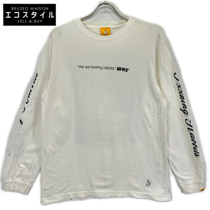 FR2 エフアールツー ホワイト 白貂を抱く貴婦人プリント 長袖Tシャツ トップス