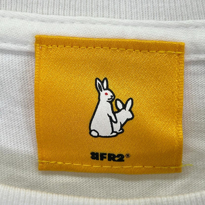 FR2 エフアールツー ホワイト 白貂を抱く貴婦人プリント 長袖Tシャツ トップス