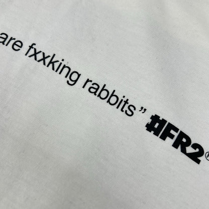 FR2 エフアールツー ホワイト 白貂を抱く貴婦人プリント 長袖Tシャツ トップス