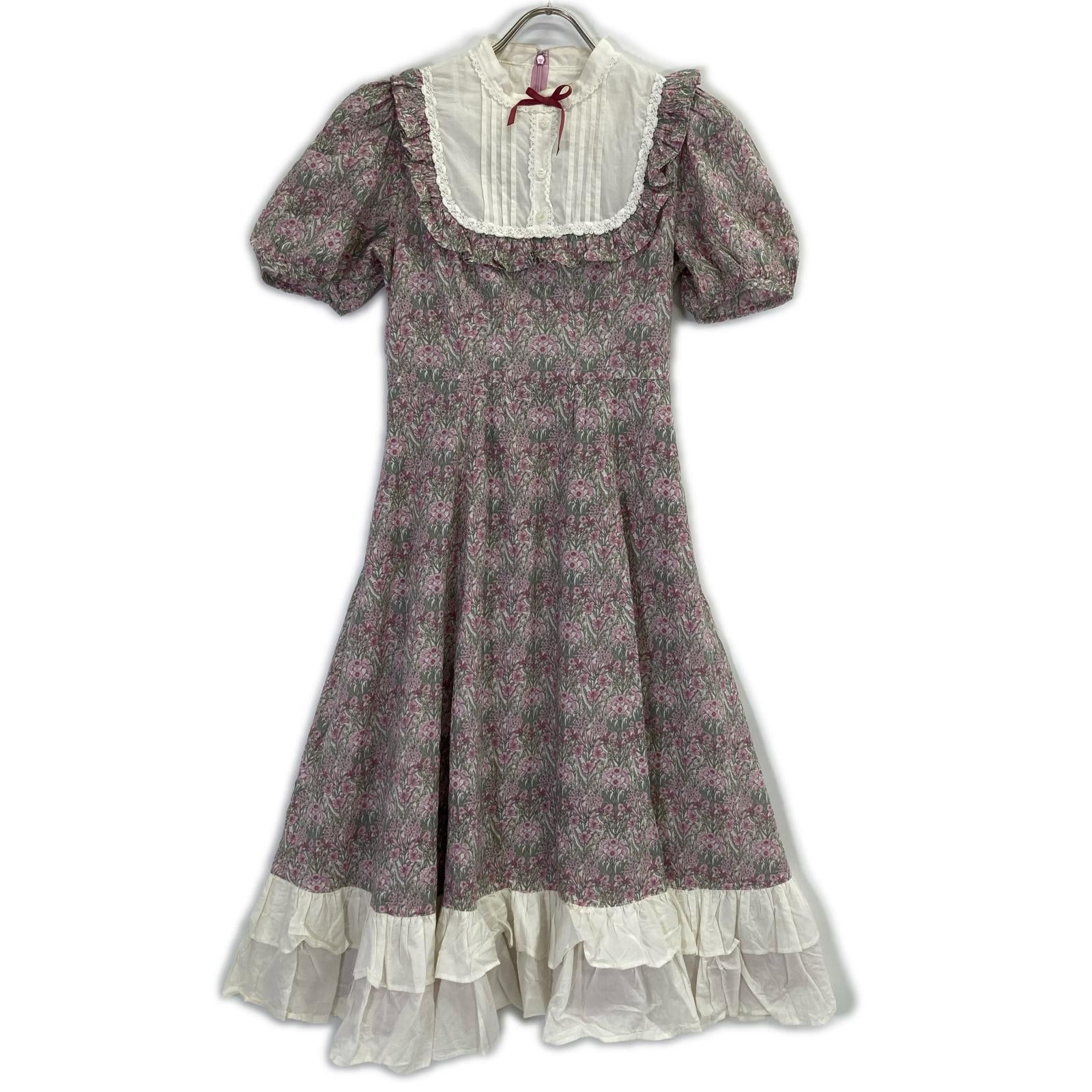 victorian maiden ヴィクトリアンメイデン ピンク オーガニックコットン リバティプリント メアリードレス ワンピース