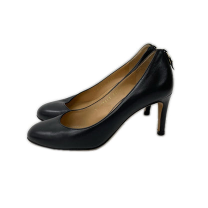 SalvatoreFerragamo サルバトーレフェラガモ ロゴプレート レザー ヒールパンプス シューズ