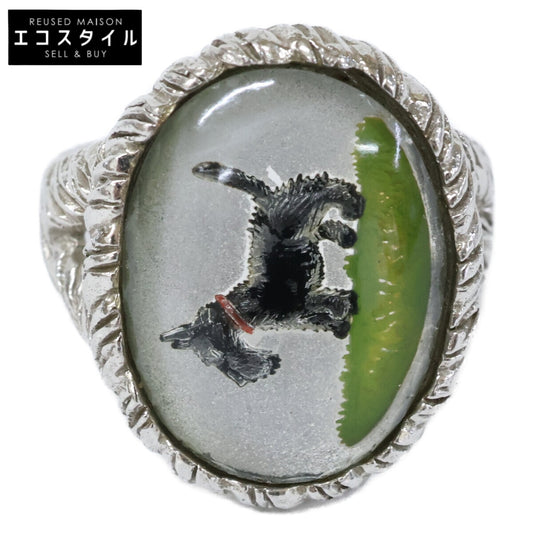 その他ブランド SILVER スコティッシュテリア インタリオガラス リング 指輪