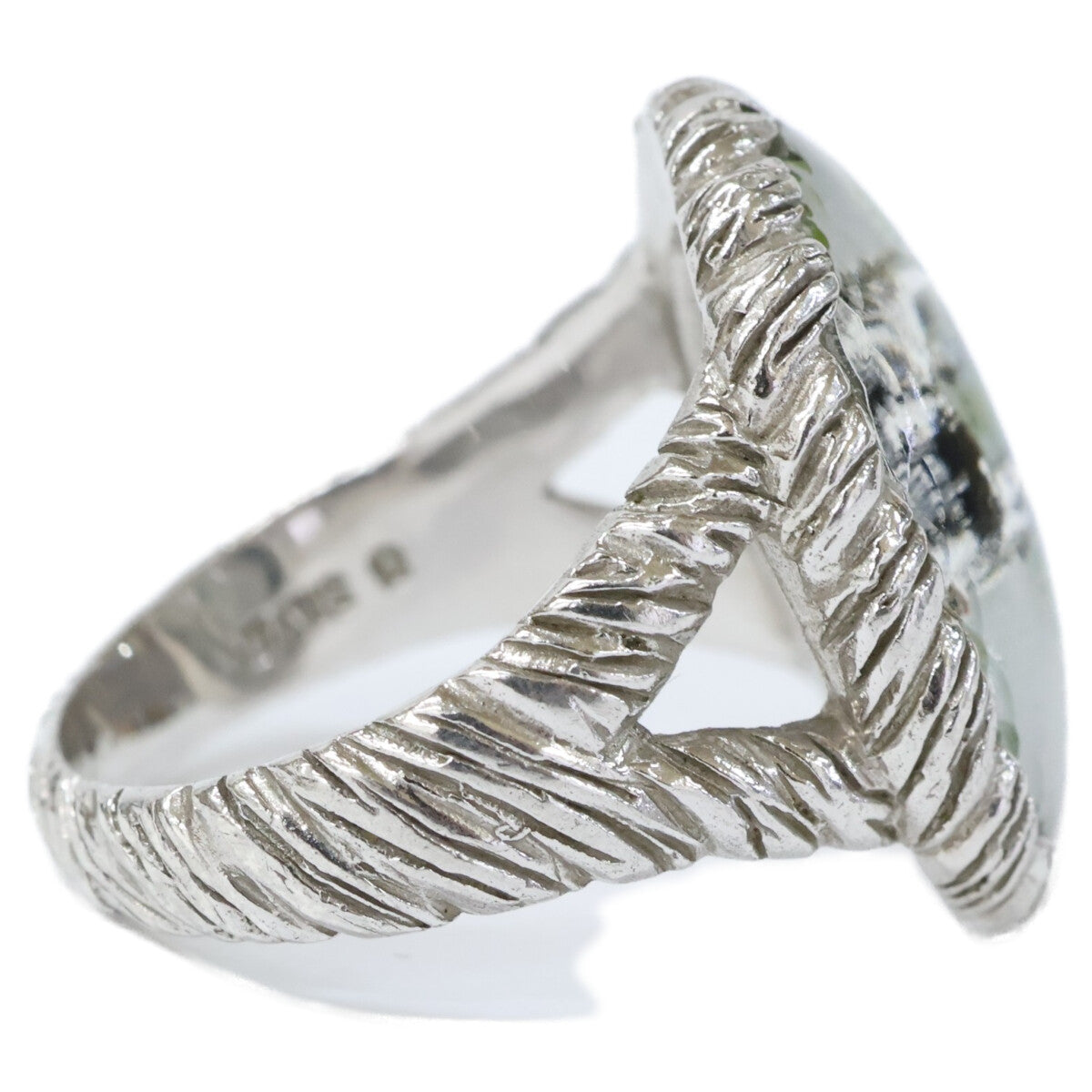 その他ブランド SILVER スコティッシュテリア インタリオガラス リング 指輪