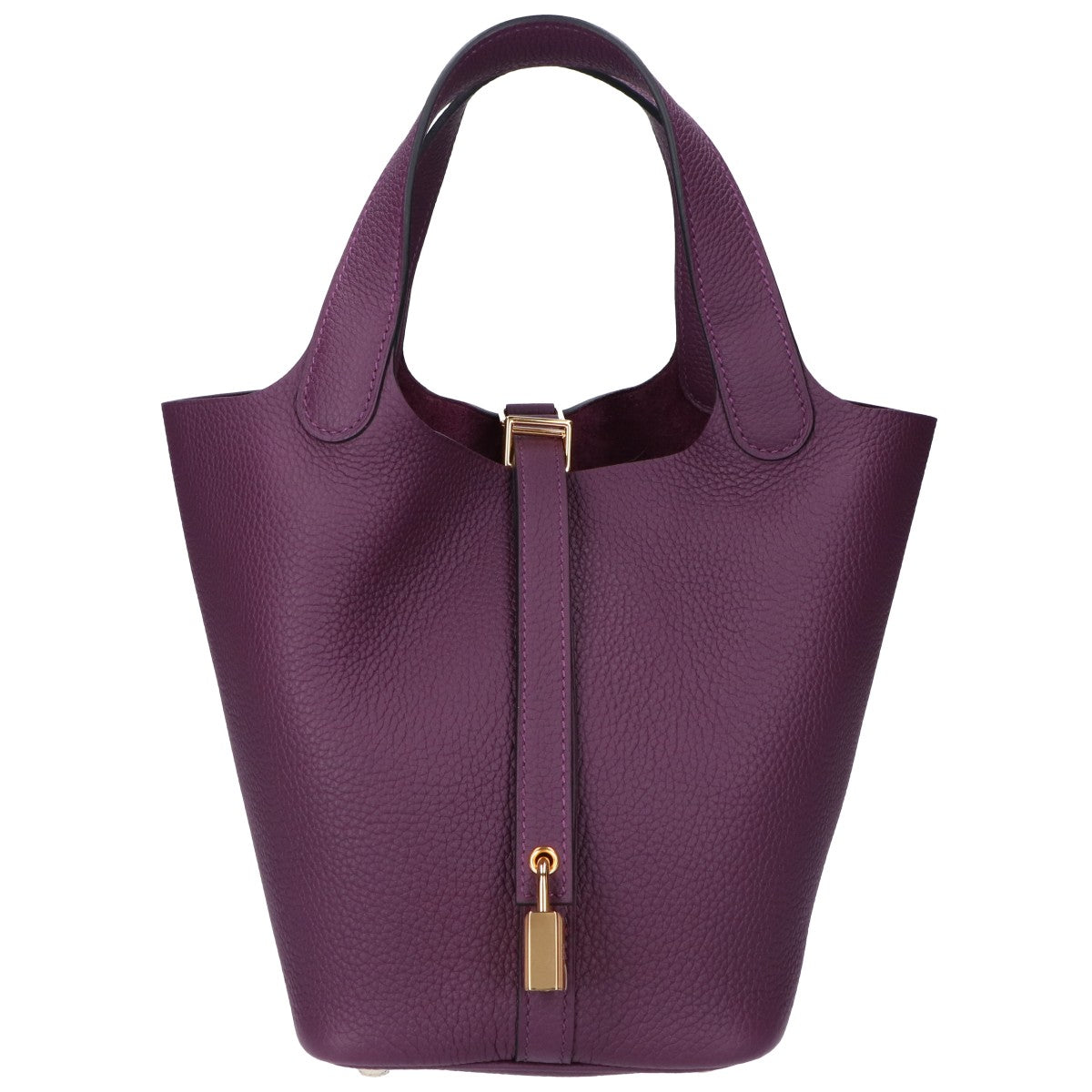 HERMES エルメス B刻印 トゴ ウルトラヴァイオレット ピコタンロックPM(18) G金具 ハンドバッグ ハンドバッグ