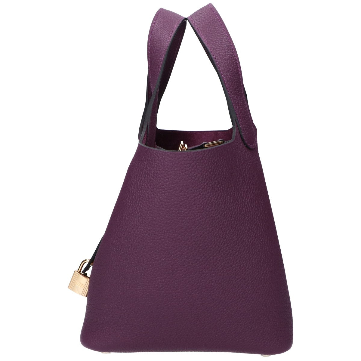 HERMES エルメス B刻印 トゴ ウルトラヴァイオレット ピコタンロックPM(18) G金具 ハンドバッグ ハンドバッグ