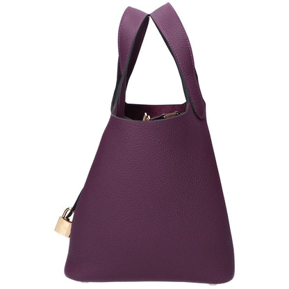 HERMES エルメス B刻印 トゴ ウルトラヴァイオレット ピコタンロックPM(18) G金具 ハンドバッグ ハンドバッグ