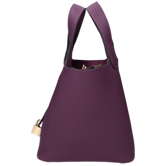 HERMES エルメス B刻印 トゴ ウルトラヴァイオレット ピコタンロックPM(18) G金具 ハンドバッグ ハンドバッグ