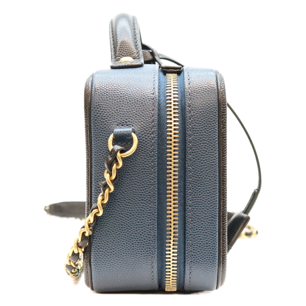 CHANEL シャネル 28番 A93342 CCフィリグリー ブラク ブルー ソフトキャビア スモールバニティバッグ ショルダーバッグ