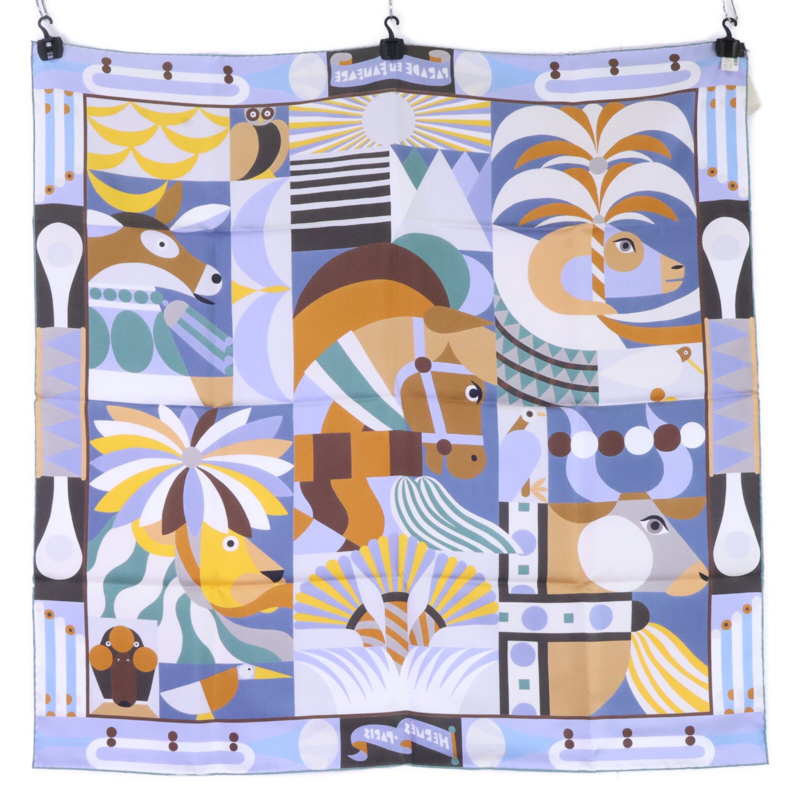 HERMES エルメス 【新品未使用】004006S 09 CARRE TWILL PARADE EN FANFARE パラード アン ファンファーレ シルク カレ90 スカーフ