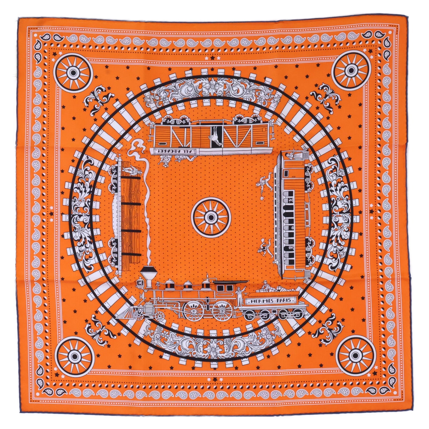 HERMES エルメス 【新品未使用】BANDANA SOIE 55x55 ALL ABOARD! オール アボード！ シルク カレ55 スカーフ
