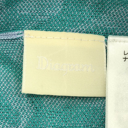 Diagram ダイアグラム 03211 43059-00 グリーン レーヨン フラワー ニット セーター トップス