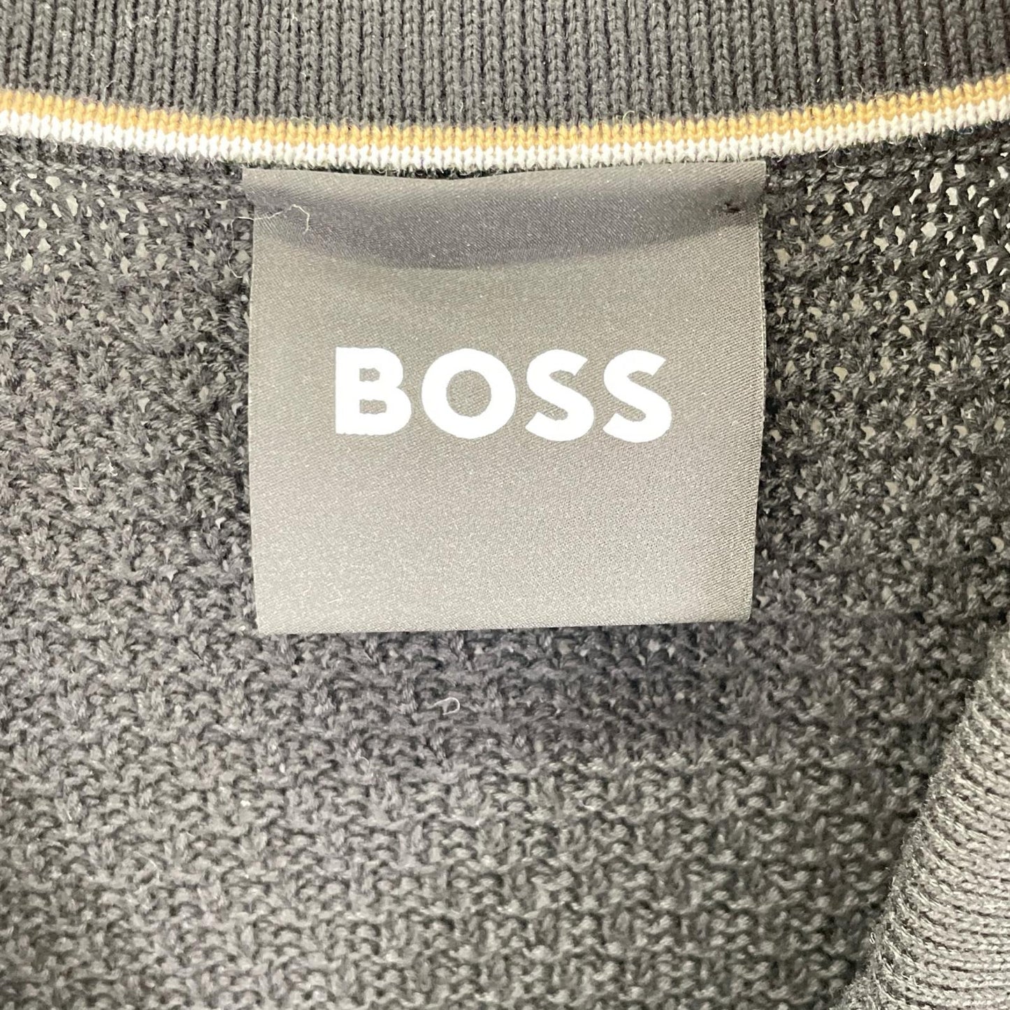BOSS ボス 25年 10272148 ブラック C-アイコニック 開襟ニットカーディガン トップス