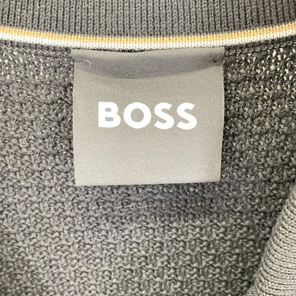 BOSS ボス 25年 10272148 ブラック C-アイコニック 開襟ニットカーディガン トップス