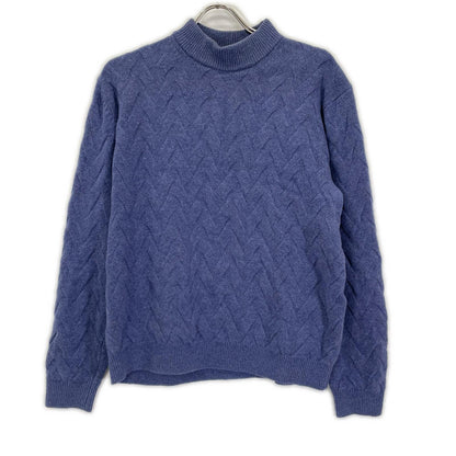 LANVIN Lanvin 25AW 258909 KN951 blue wool cashmere SEMNOZ mock-neck knit top