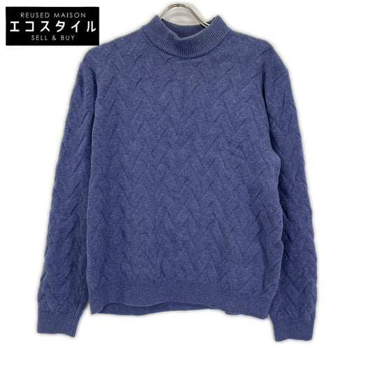 LANVIN ランバン 25AW 258909 KN951 ブルー ウール カシミヤ SEMNOZ モックネックニット トップス
