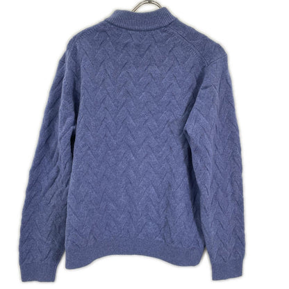 LANVIN Lanvin 25AW 258909 KN951 blue wool cashmere SEMNOZ mock-neck knit top
