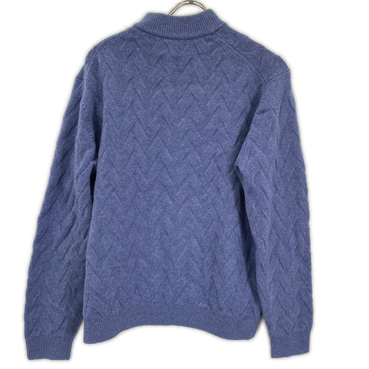 LANVIN ランバン 25AW 258909 KN951 ブルー ウール カシミヤ SEMNOZ モックネックニット トップス