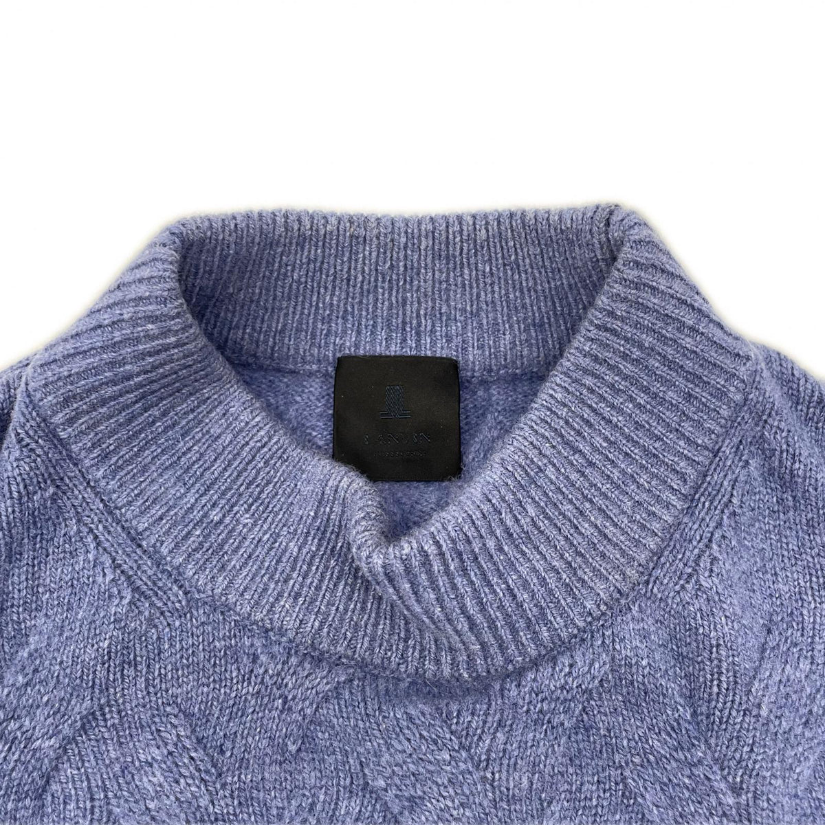 LANVIN Lanvin 25AW 258909 KN951 blue wool cashmere SEMNOZ mock-neck knit top
