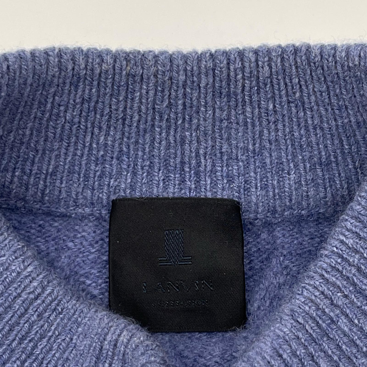 LANVIN Lanvin 25AW 258909 KN951 blue wool cashmere SEMNOZ mock-neck knit top
