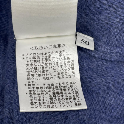 LANVIN Lanvin 25AW 258909 KN951 blue wool cashmere SEMNOZ mock-neck knit top